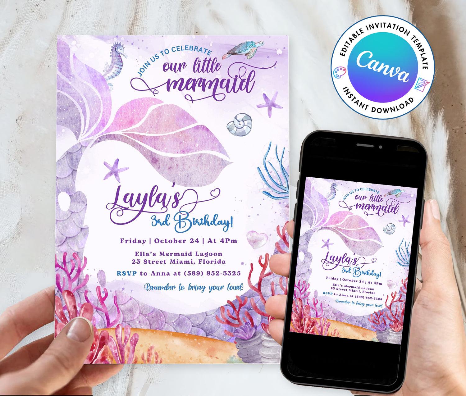 Mermaid Invitation