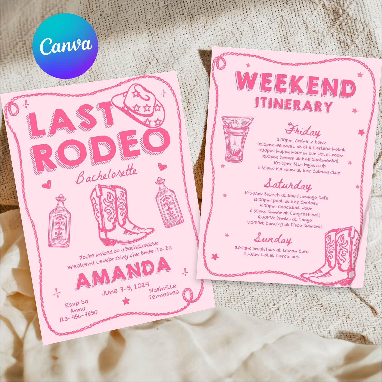 Last Rodeo Bachelorette Invite Template