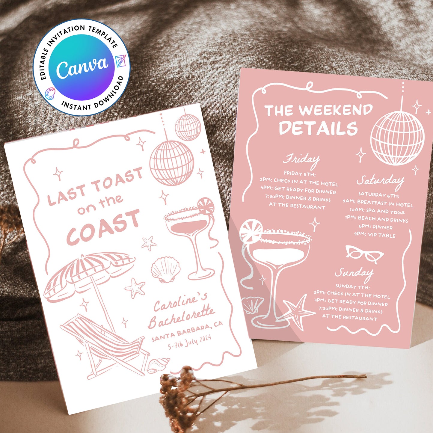 A Toast to Love by the Sea – Last Toast on the Coast Invitation