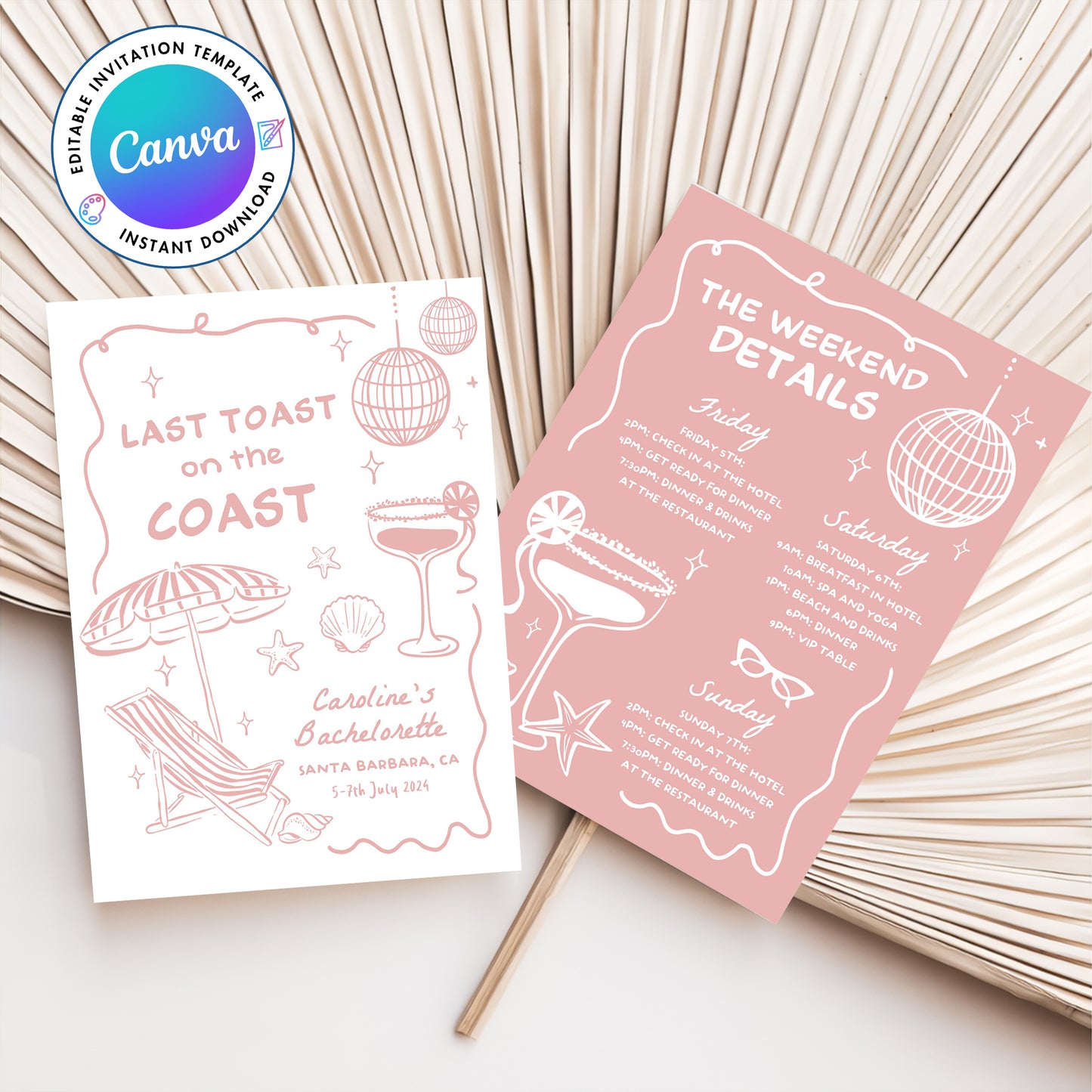 A Toast to Love by the Sea – Last Toast on the Coast Invitation