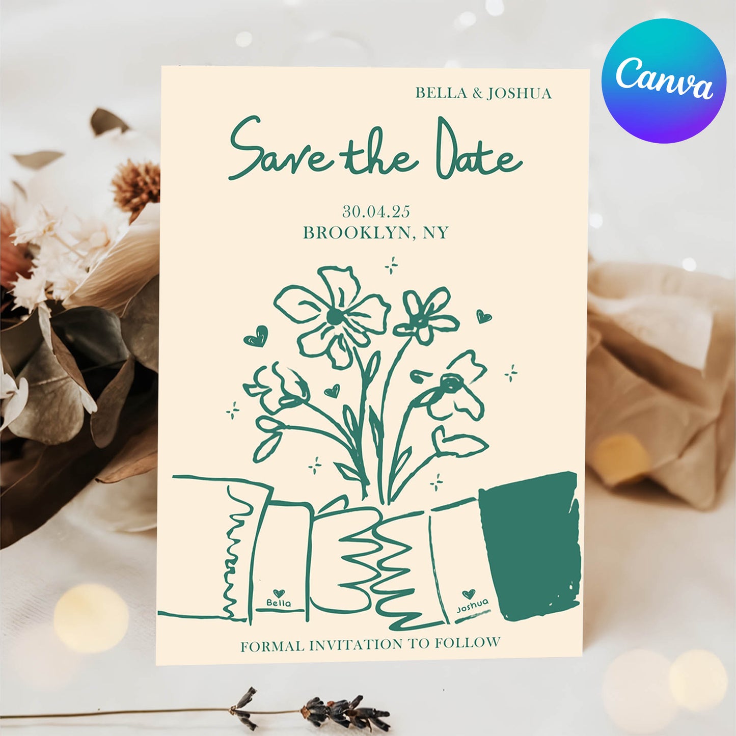 Timeless Save the Date Wedding Invitation Design