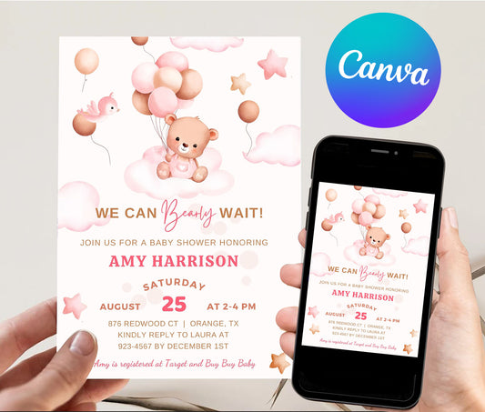 Teddy Bear Themed Invitation