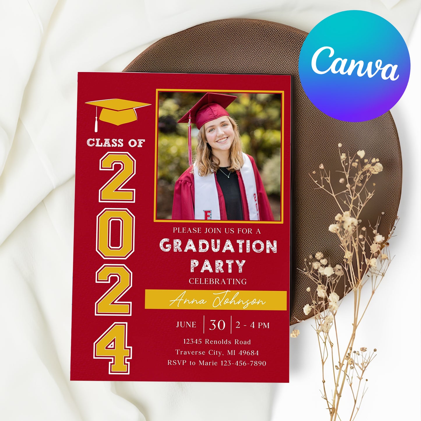 Editable Graduation Party Invitation