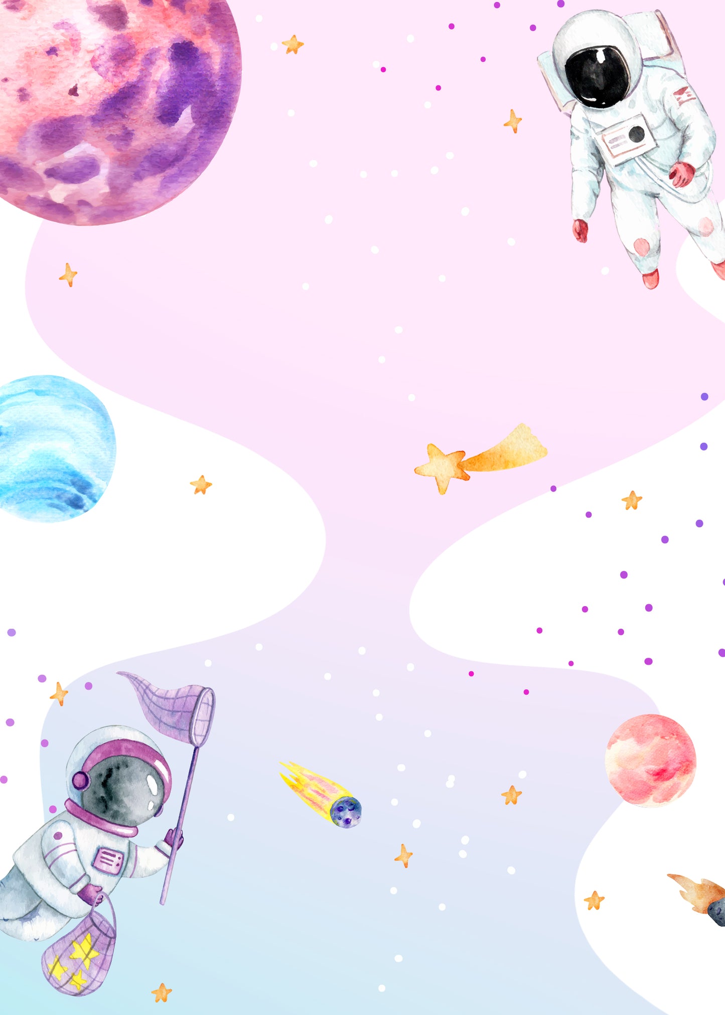 Outer Space Birthday Invitation