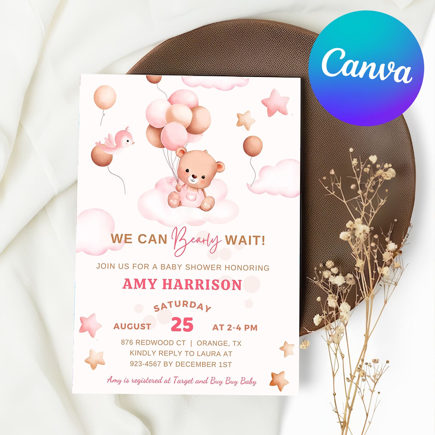 Teddy Bear Themed Invitation