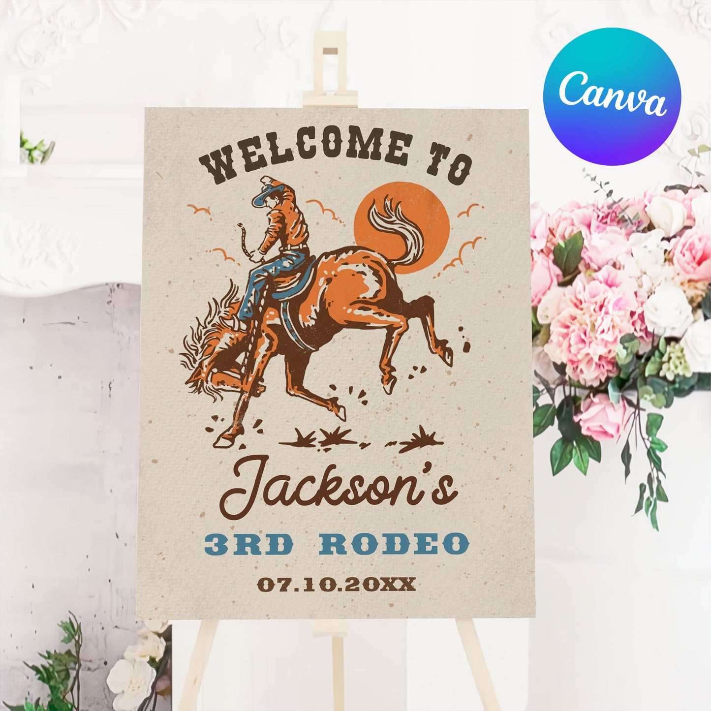 Digital download rodeo sign