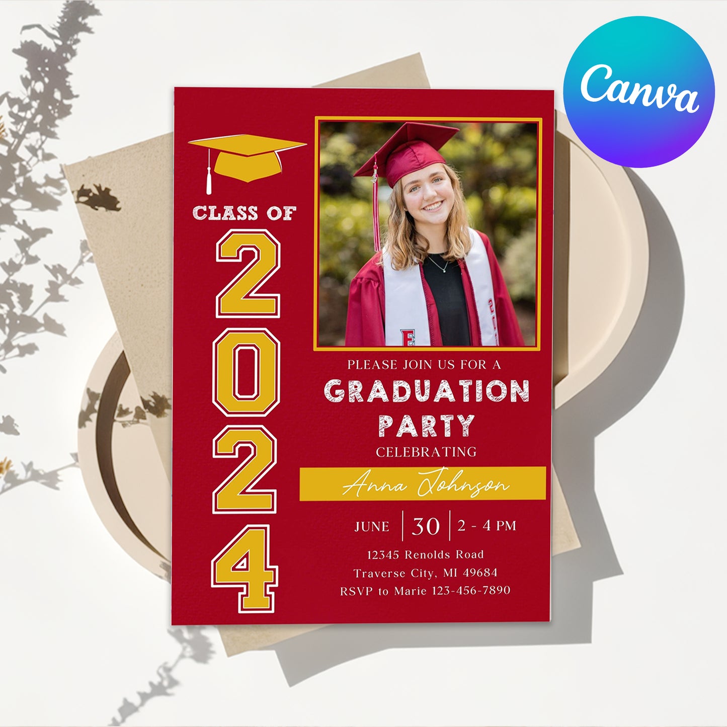 Editable Graduation Party Invitation