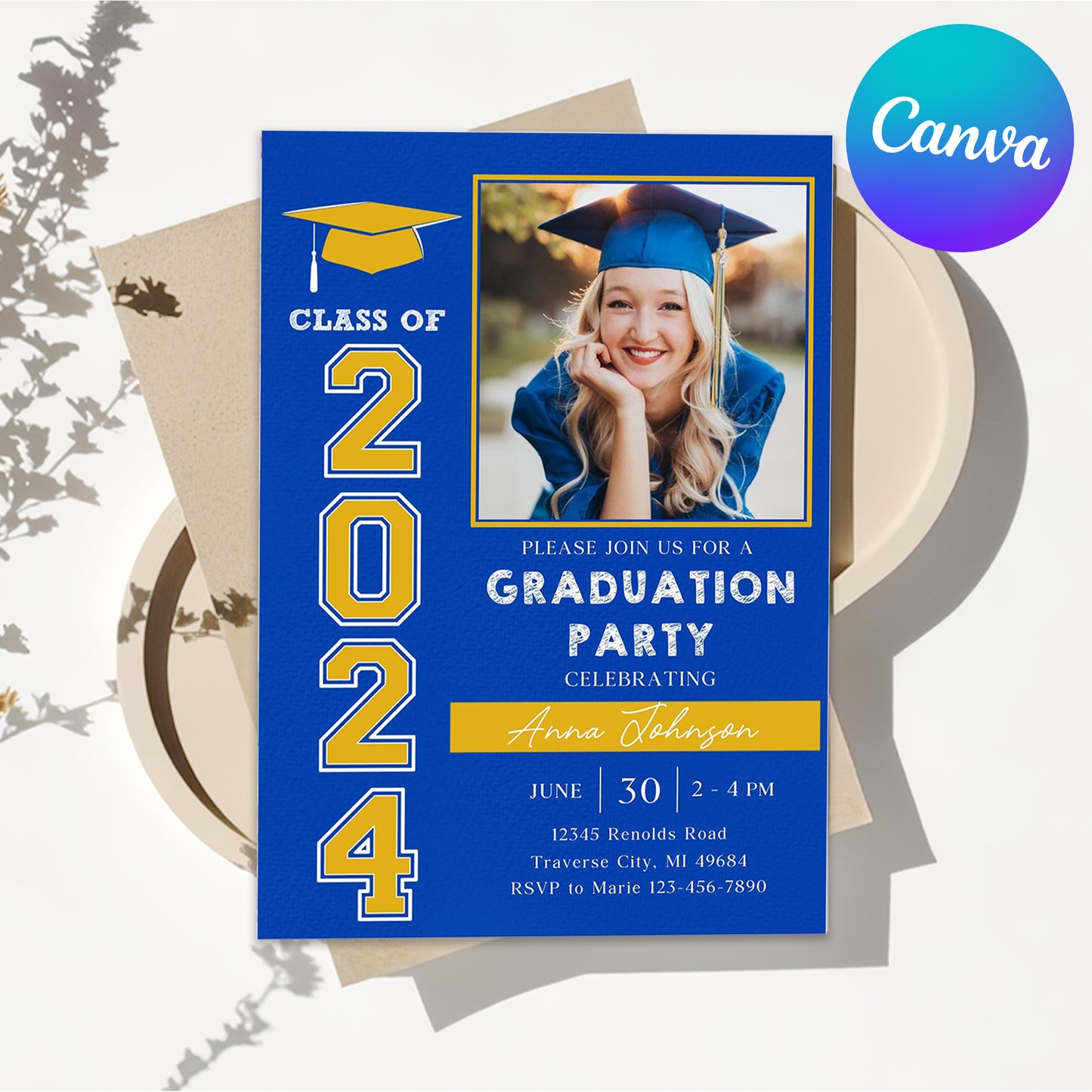 Editable Graduation Party Invitation