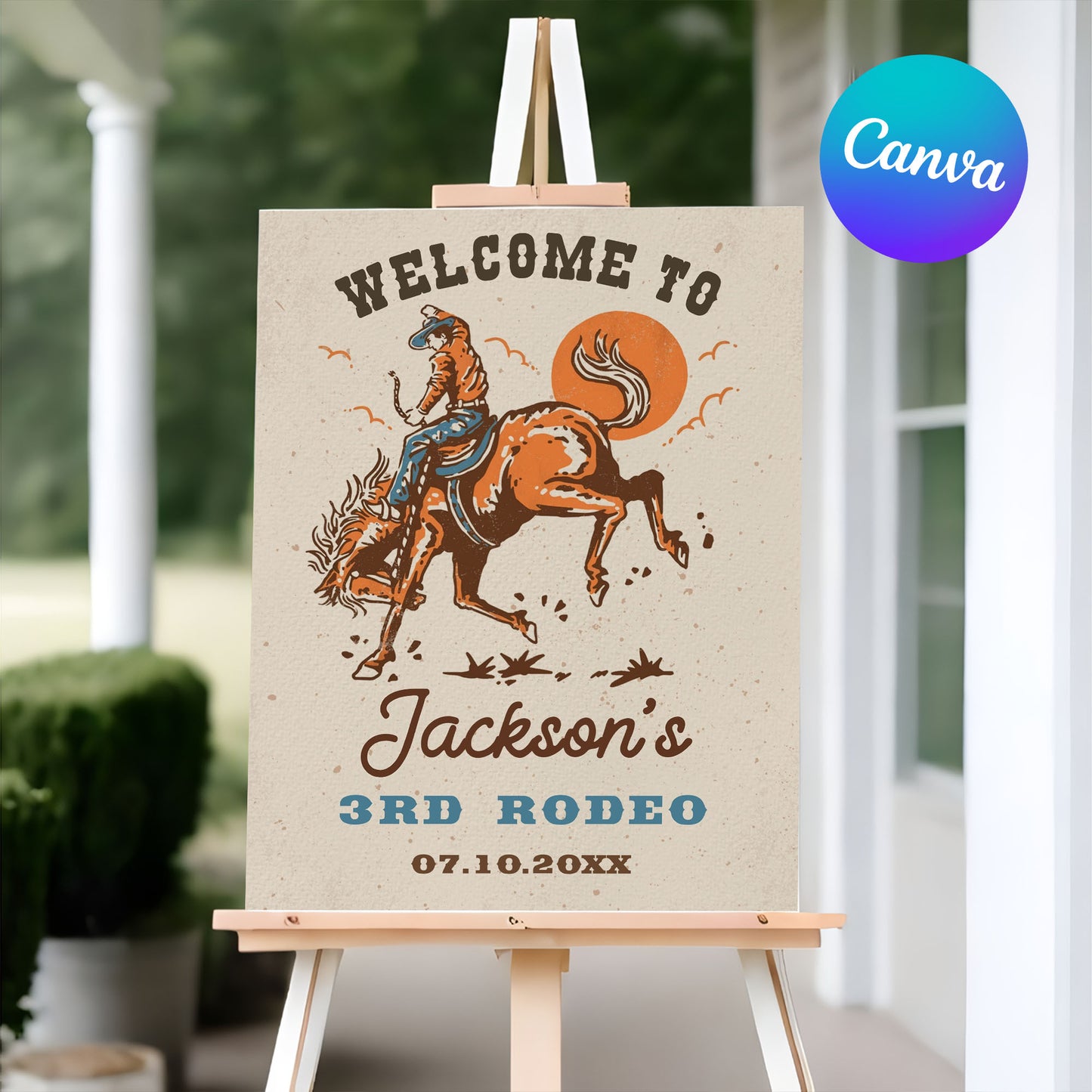 Digital download rodeo sign