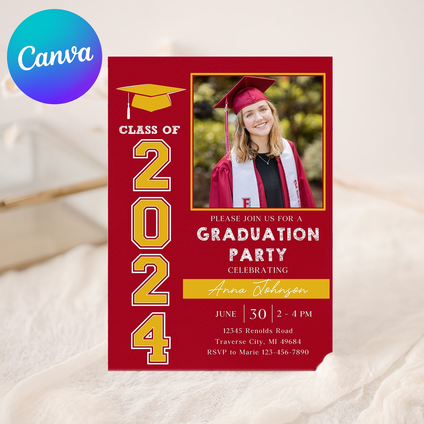 Editable Graduation Party Invitation