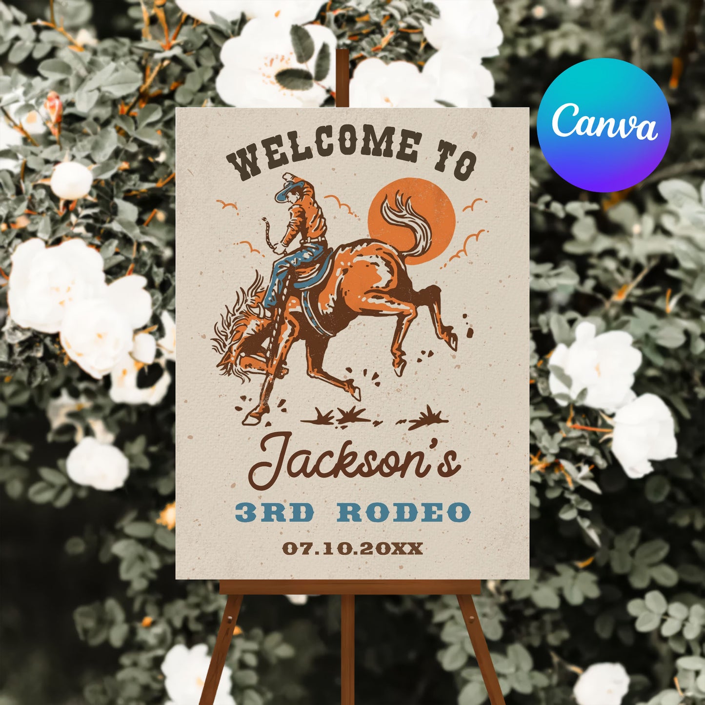 Digital download rodeo sign