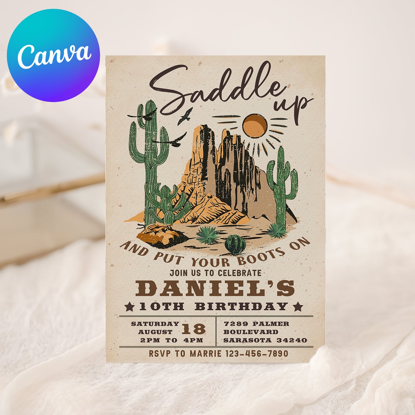 Western Themed 'Saddle Up' Invitation