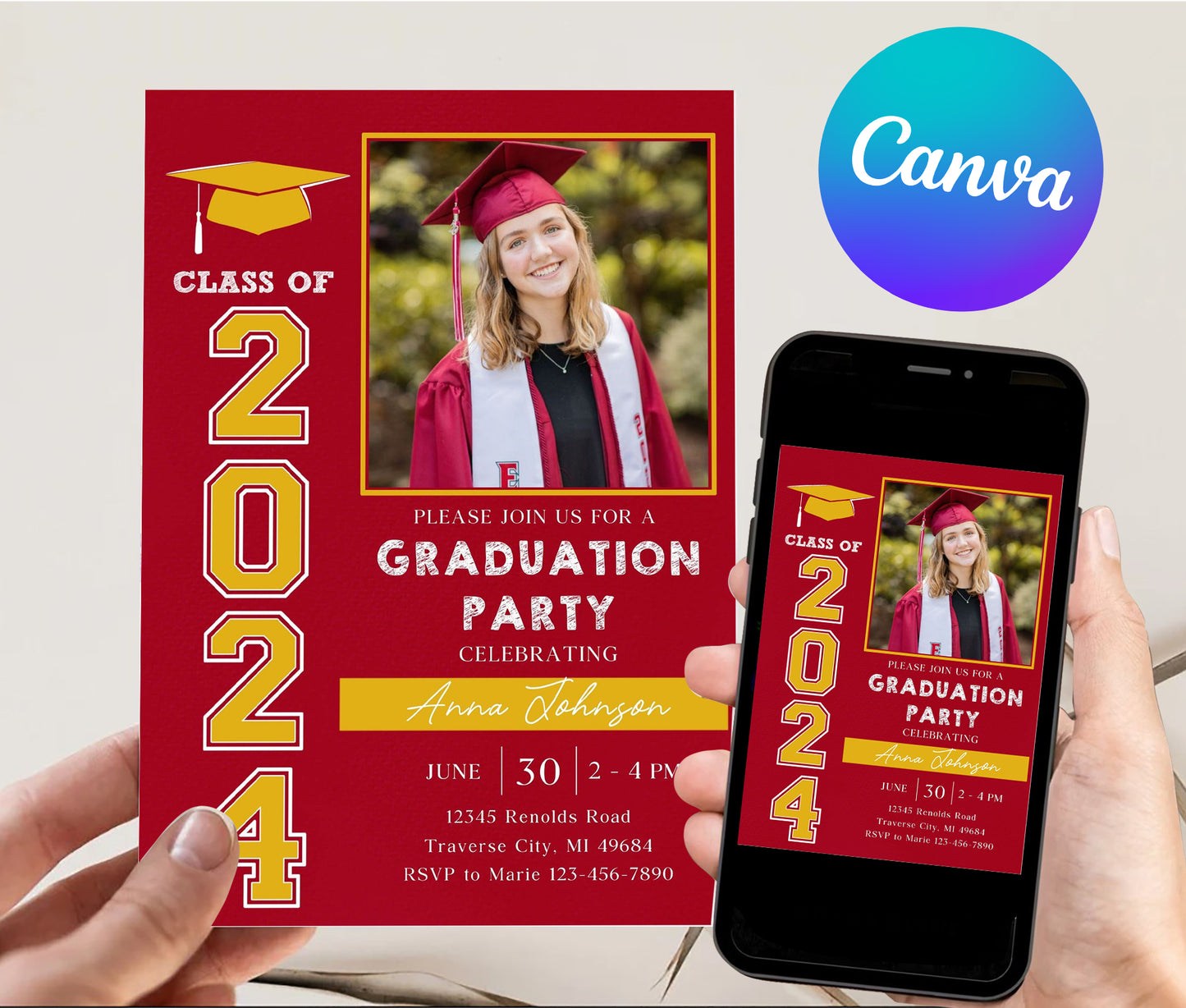 Editable Graduation Party Invitation