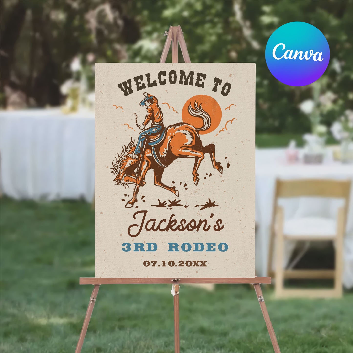 Digital download rodeo sign