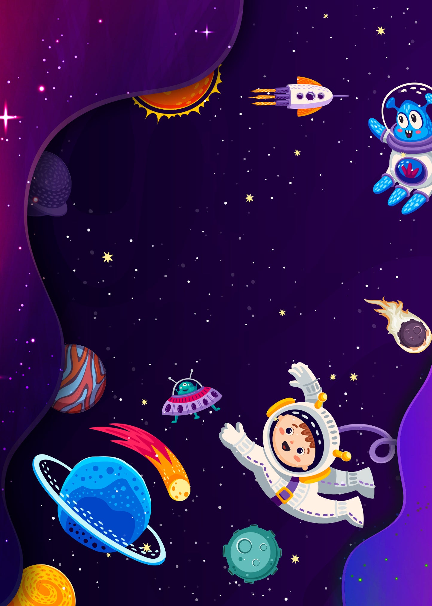 Outer Space Birthday Adventure Invitation