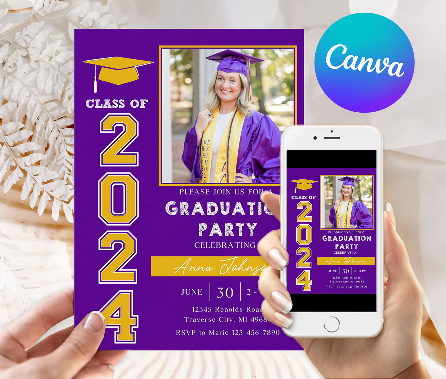 Editable Grad Celebration Invite