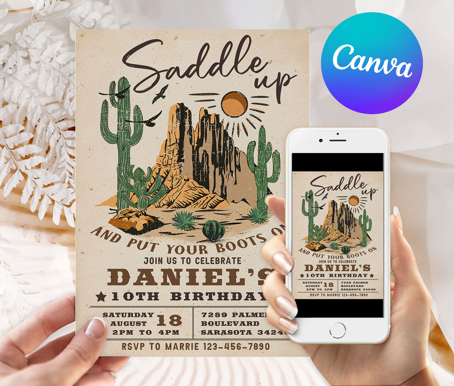 Western Themed 'Saddle Up' Invitation