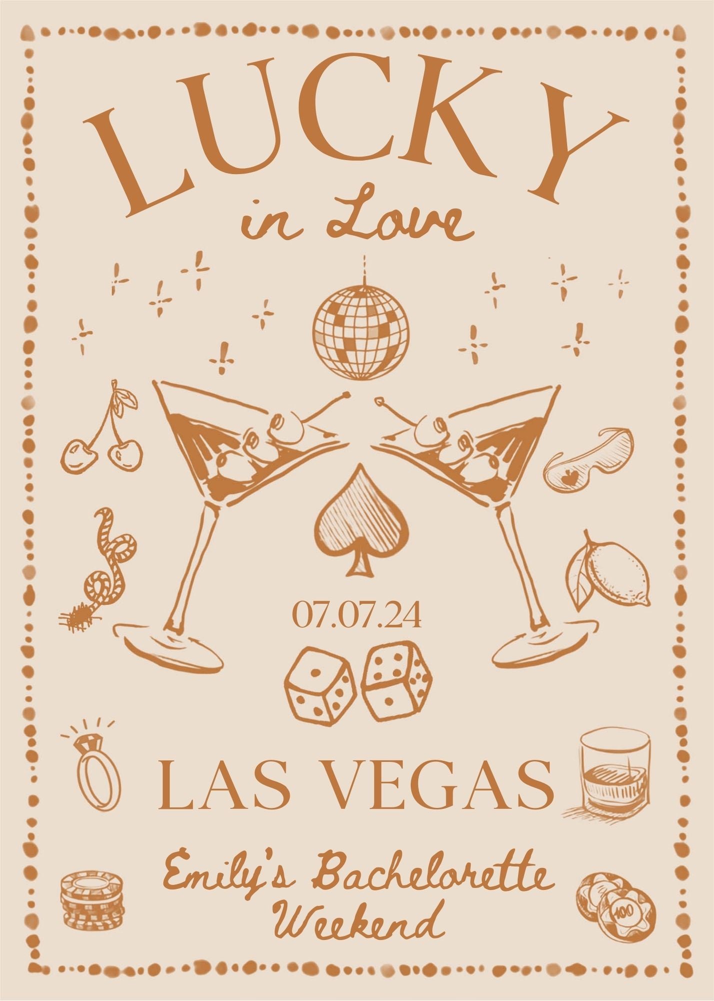 Las Vegas Bachelorette Itinerary Template