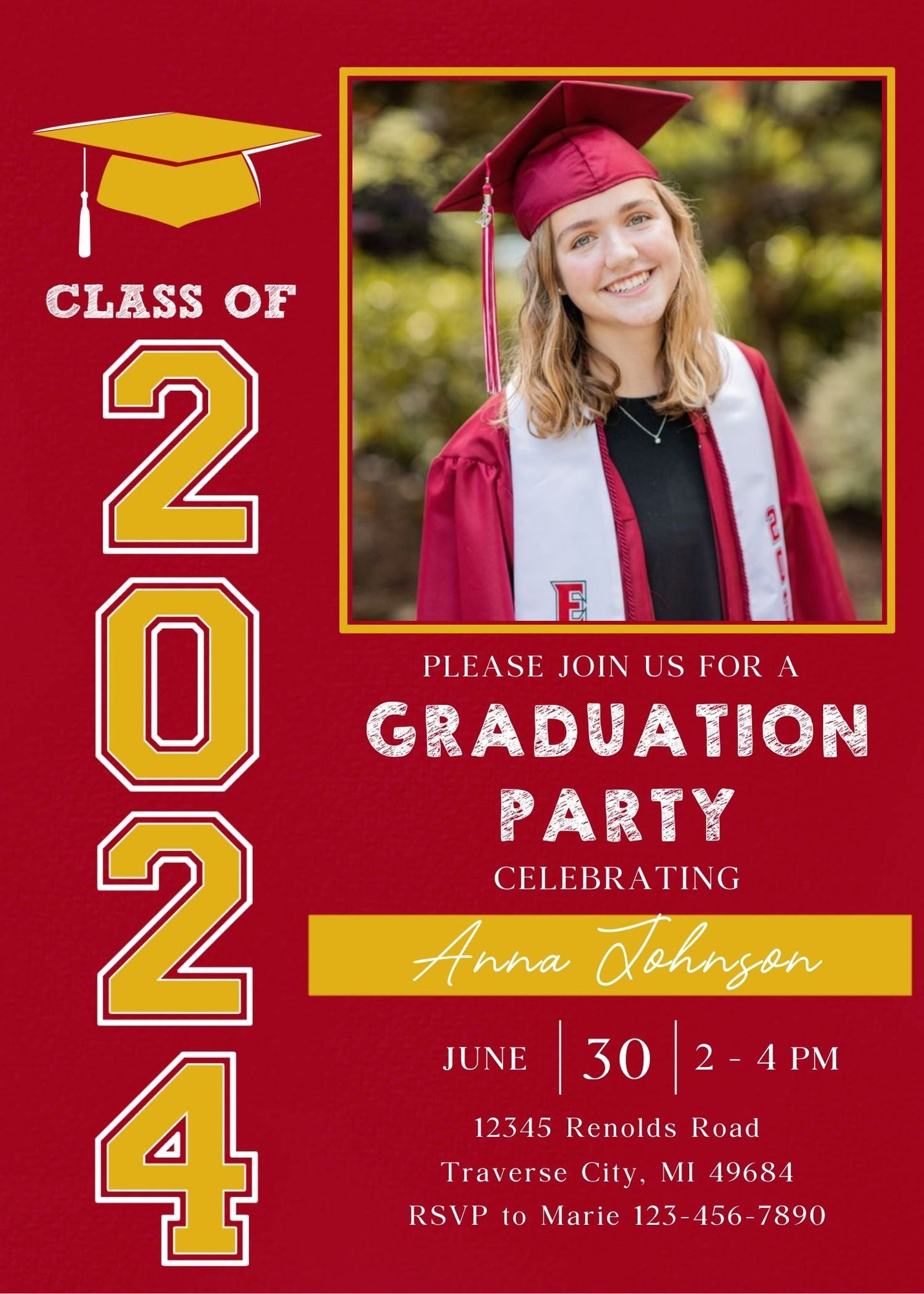 Editable Graduation Party Invitation