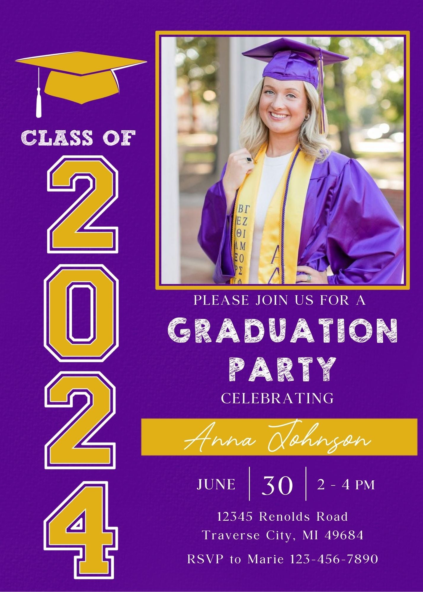 Editable Grad Celebration Invite